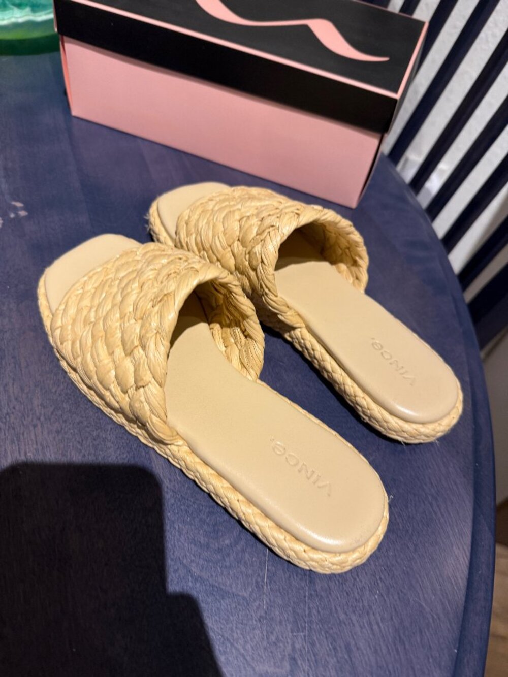Vince Slides - Natural Fibers Size 7